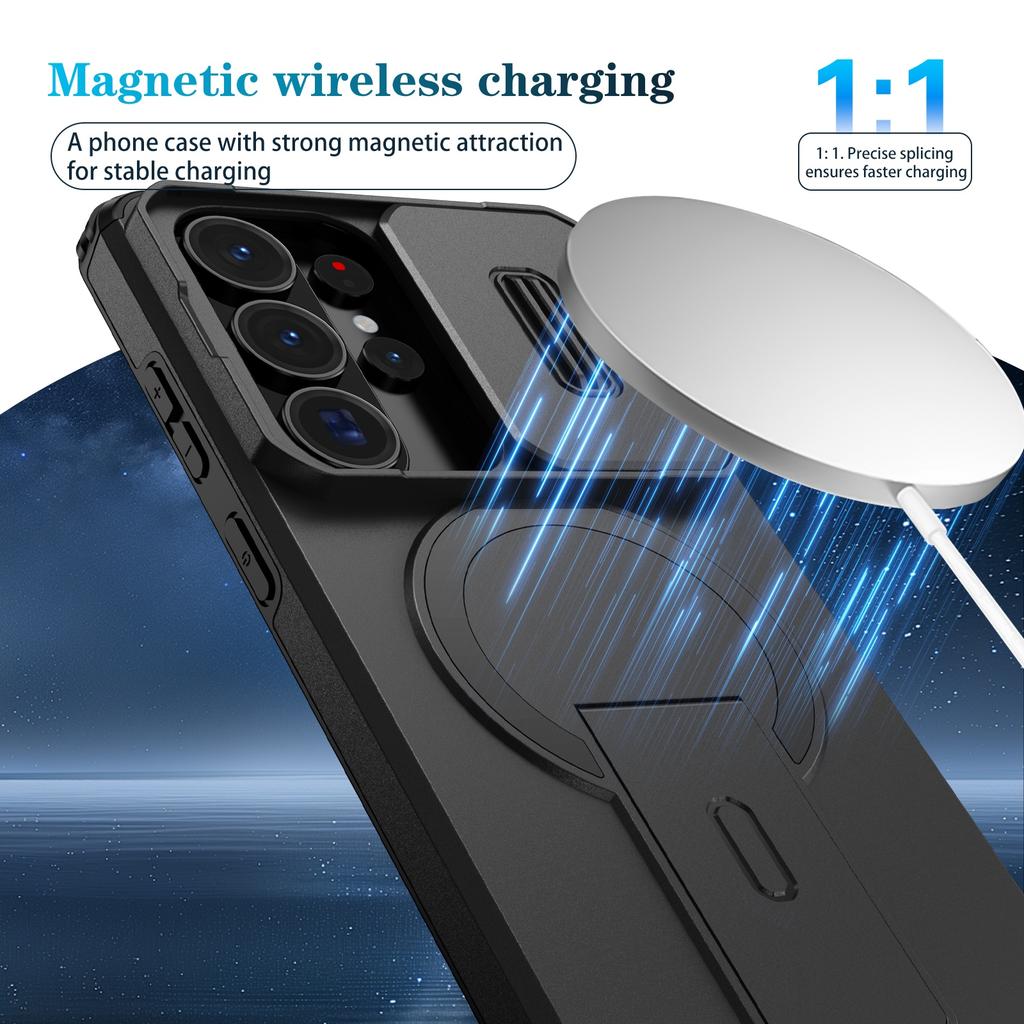 Slide Camera Lens Protector Coque Case For Samsung Galaxy S26 S25 S24 S23 Ultra Plus S25EDGE S24 S25 FE Wireless Charging Cover