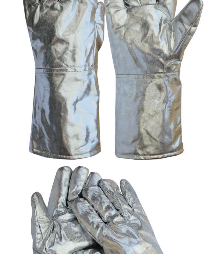 Heat-Resistant Aluminum Foil Gloves for High Temperature and Radiation Protection