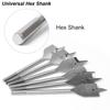 Spade Drill Bit Set Paddle Flat Boring Double Side Carbon Steel Cut Spurs Woodworker Desk Hole Cutter Wood Board PVC Woodworking