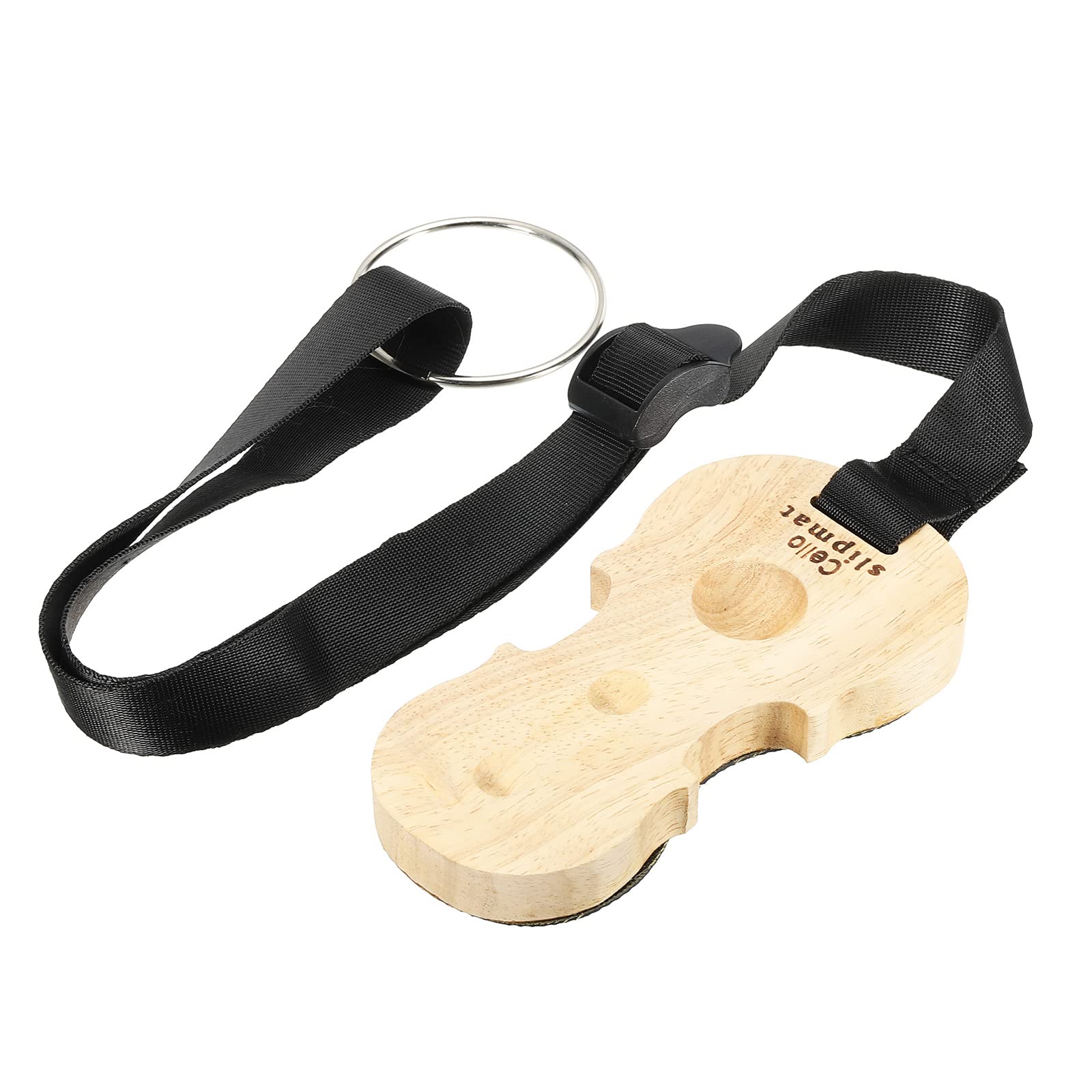 

uxcell Cello Endpin Stopper, Wooden Non-Skid Cello Endpin Holder, Cello Floor Protector, 4 Holes, with Adjustable 60cm Strap, Anti-Slip for Cellos