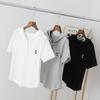 2022 Summer Korean Hooded Button T-shirt - Hot Celebrity Short-Sleeve, Loose Fit for Female Students