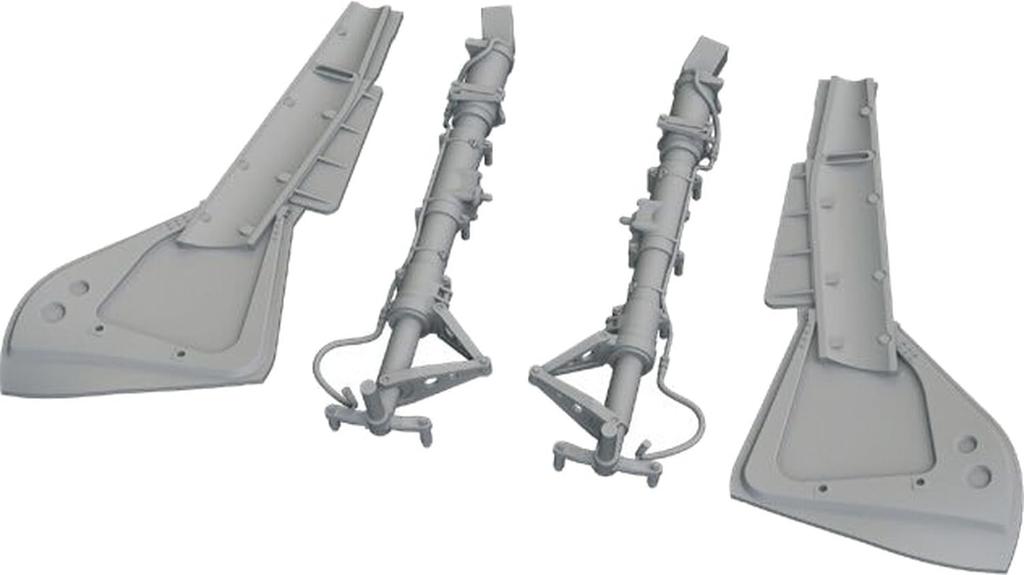 Eduard Brassin Fw190 Main Landing Gear Covers Plastic Model Parts EDU632213 1/32 Focke-Wulf (for Revell) (Airplane)