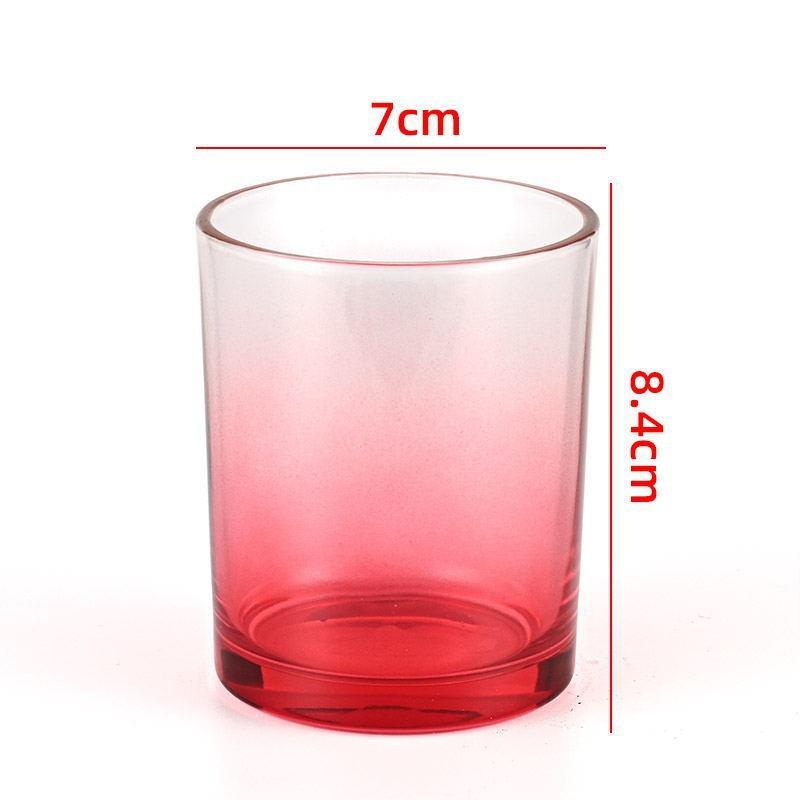 Colored Glass Aroma Candle Jar with Lid