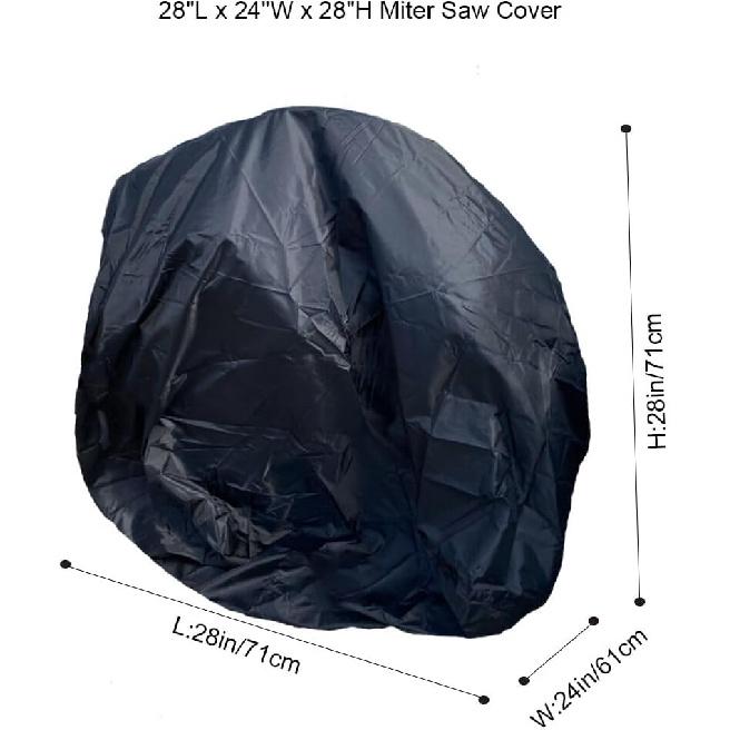 Miter Saw Cover 28L X 24W X 28H Inch Waterproof Portable Table Saw Cover Miter Saw Accessories,Dustproof Furniture Cover (black)
