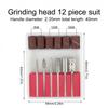 12pcs Nail Drill Bits Electric Nail File Cuticle Cutter Tips Clean Burr Sander