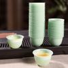 Xingduo Disposable Emerald Green Kung Fu Tea Cups (50-Pack)