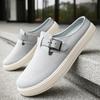 Men's shoes bag head slippers summer new hollow breathable half slippers fly-woven soft-soled casual shoes simple men's single shoes