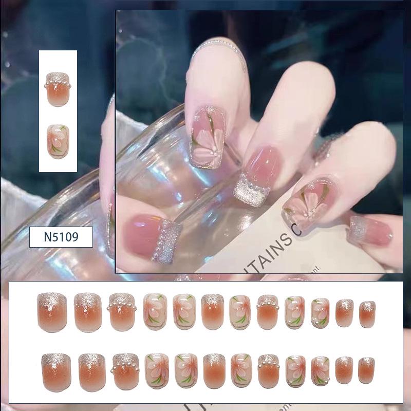 French Bow Press-On Student Nails: Handmade Short, Gentle Daily Wear