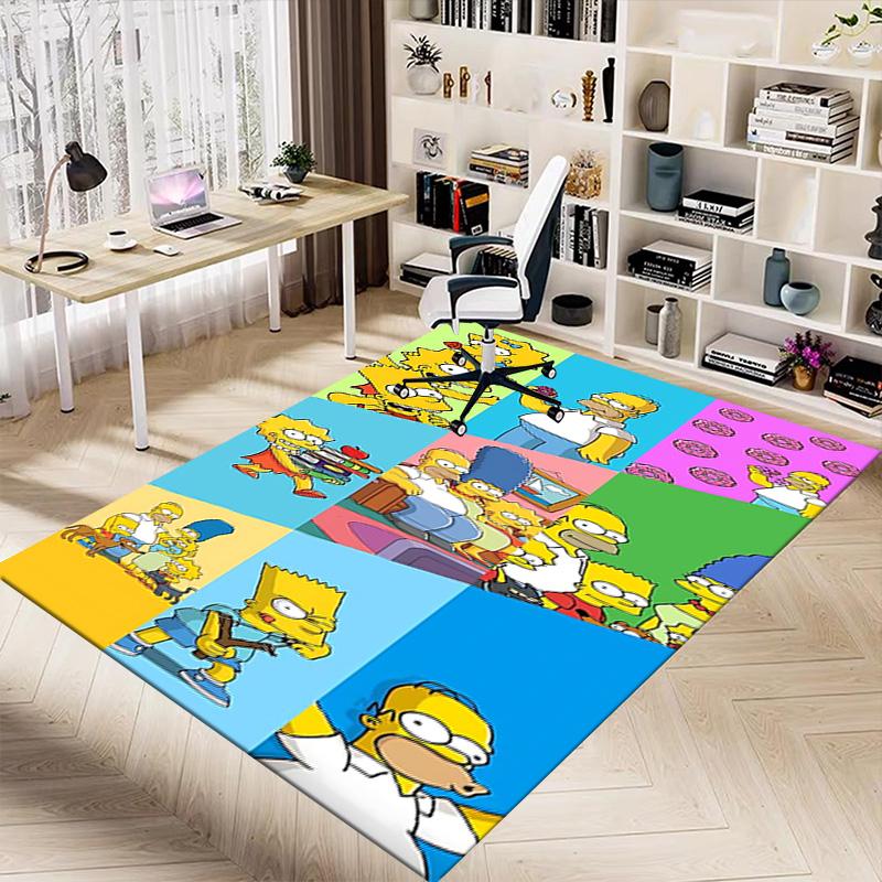 Simpsons Family Carpet For Playroom Bedroom Living Room Sofa Home Decorkids Game Area Rug Nonslip Floor Mat