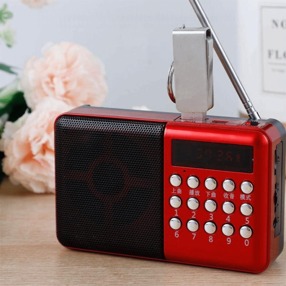 MicroSD Card Slot Music Player Rechargeable FM Radio Multifunctional MP3 Radio  Home Entertainment