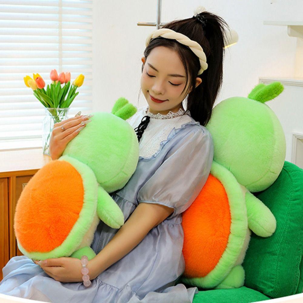 Fluffy Persimmon Tortoise Plush Toys Marine Animal Animal Sea Turtle Pillow  Children Gift