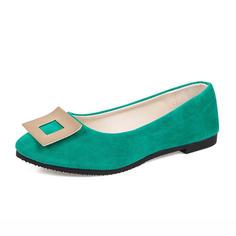 Women Girls Solid Big Size Slip On Flat Shallow Comfort Casual Single Shoes 23 Colors