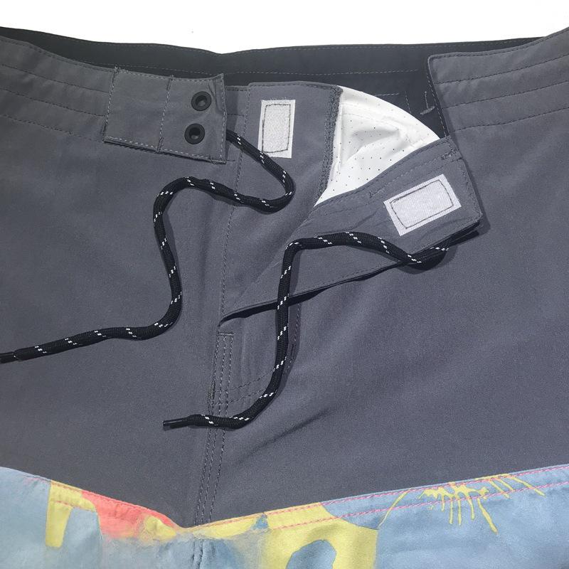2023 New Elastic Quick-Dry Surfing Beach Shorts with Waterproof Light Board and Custom Logo Option