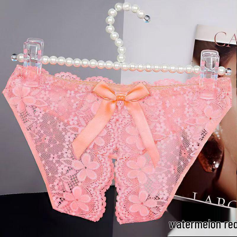 Women's Lace Bow Seamless Open Crotch Panties: Sexy, Hot, and Breathable