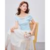 IEF Women's French Style Pleated Waist Knitted Top