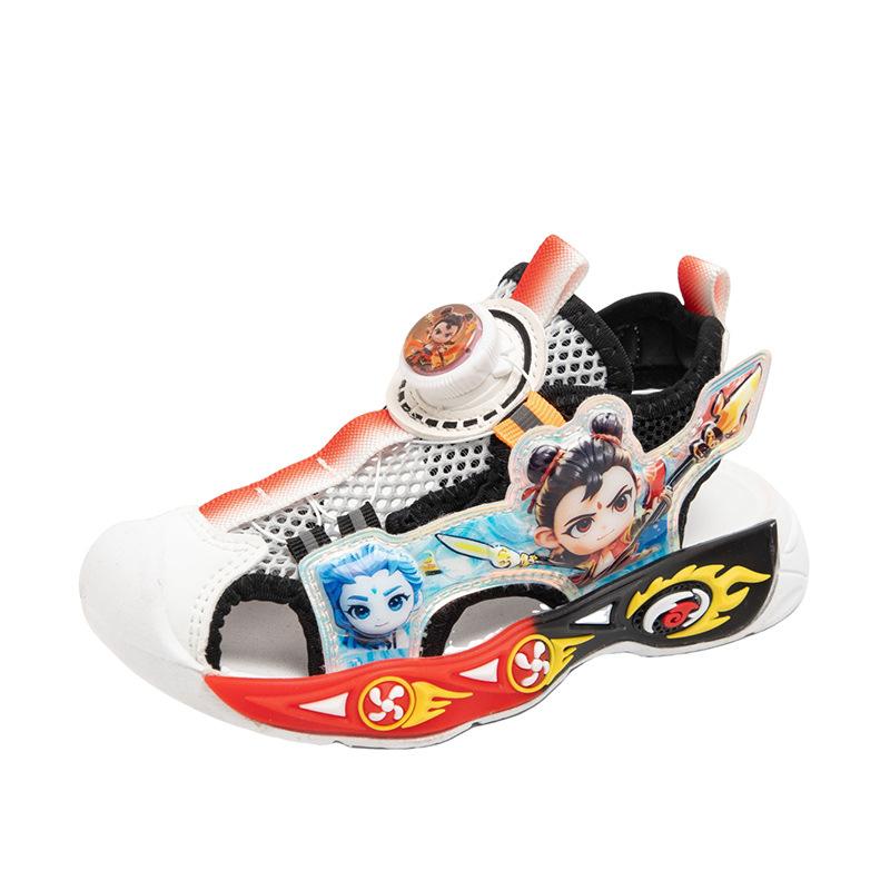Boys Sandals Children's Sports Beach Shoes 2025 Summer New Cartoon Bag Head Sandals Breathable Hollow Casual Shoes