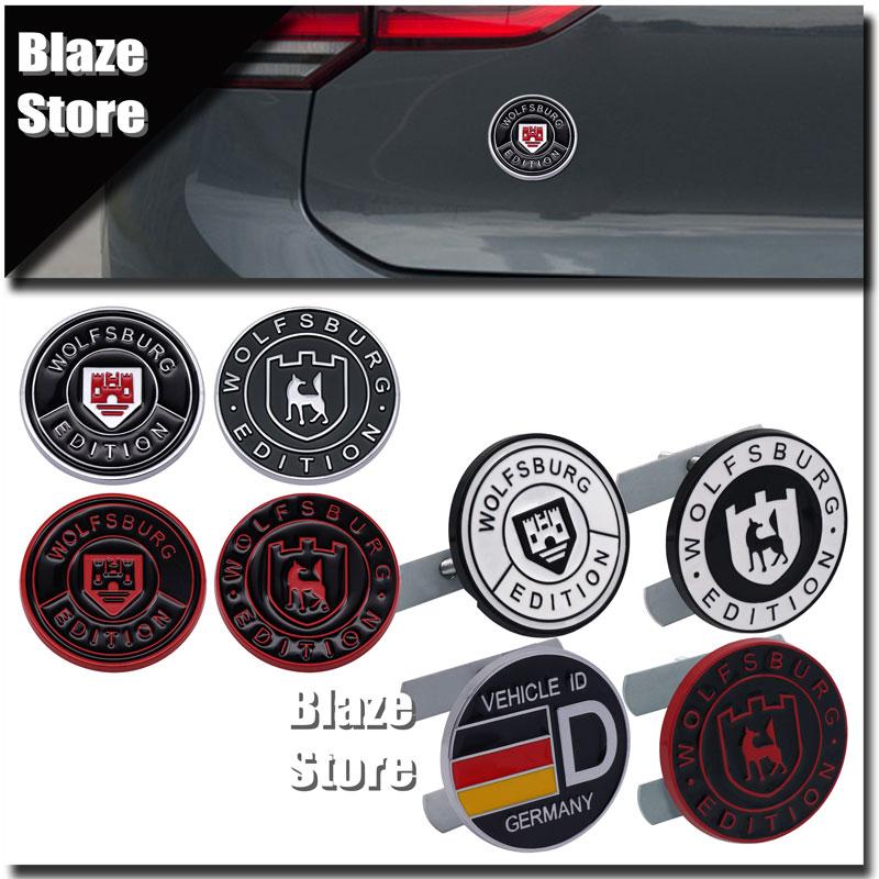 3D Metall Auto Karosserie Kühlergrill Plakette WOLFSBURG EDITION Emblem Auto Aufkleber Für Polo Golf Santana Passat Käfer Touareg