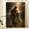 Jesus and Lamb Good Shepherd Wall Art Suitable for Churches, Prayer Rooms - Jesus Leading The Lost Lamb Symbol Suitable for Room Decoration