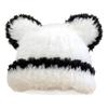 Winter warm ear protection plush hat women's new plush thickened cold-proof knitted hat showing small face wool hat