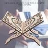 Vintage Quran Folding Stand Wooden Carved Muslim Prayer Book Organizer Bookshelf Collapsable