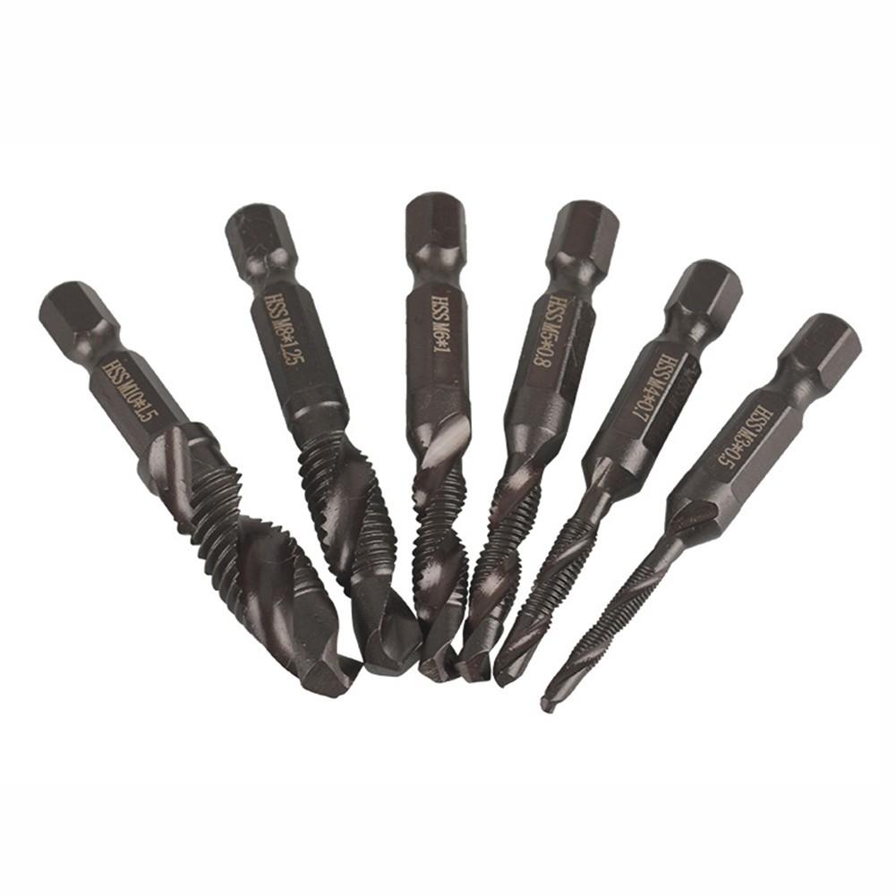 6-Piece Set HSS Tapping Tool Metric Thread Tap Tap Set