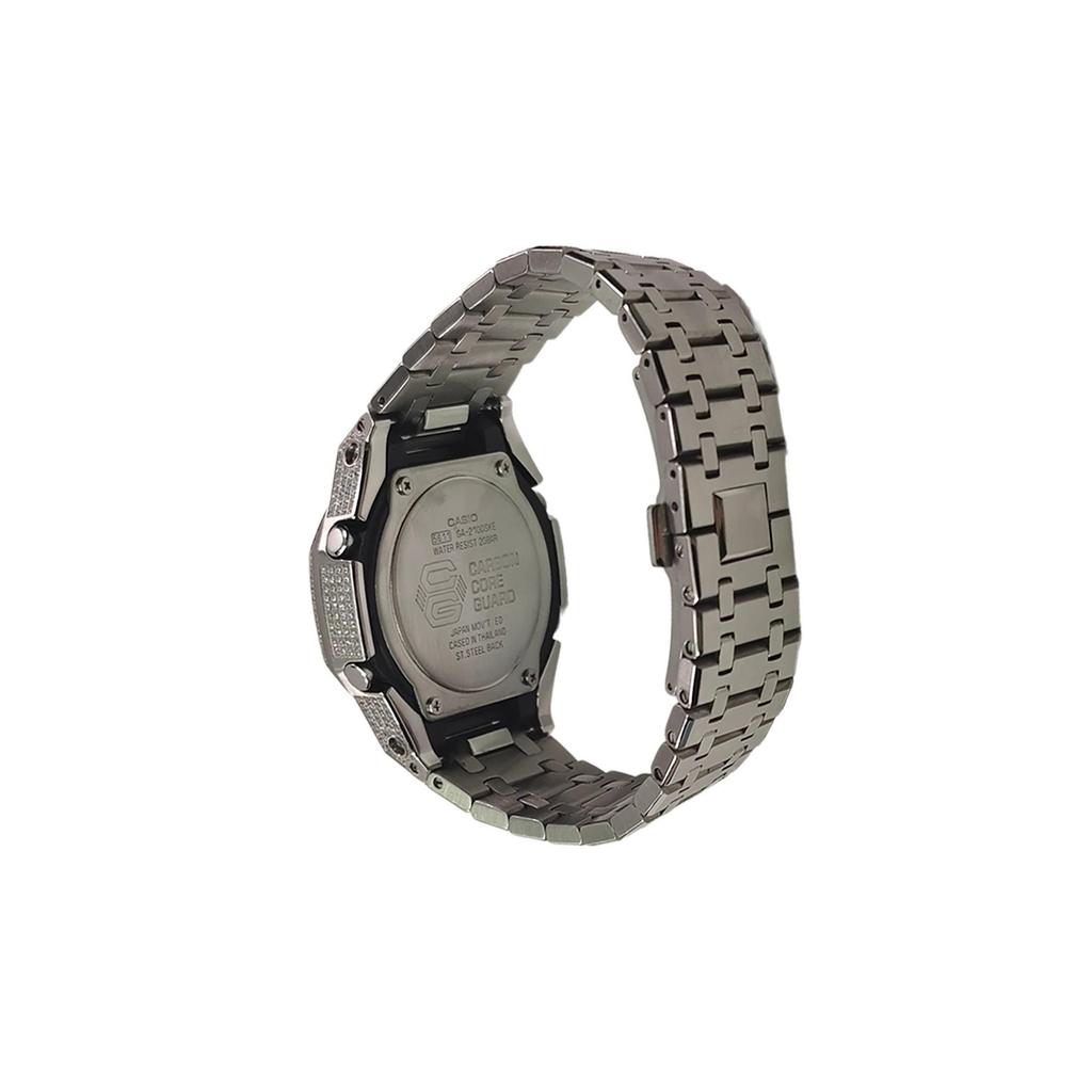 CASIO Men Liquid Crystal/Analog Dual Display Series 44mm Black Watch GA-2100SKE-7A