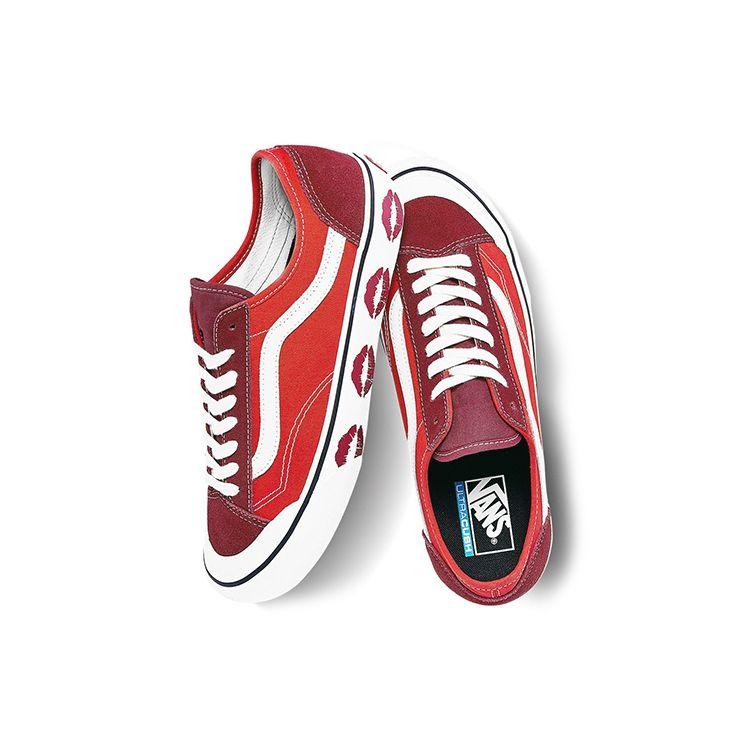 Vans Style 36 Decon Sf Lip Print Low Top Skate Shoes Unisex Sneakers Red VN0A3MVLK0D