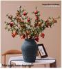 Artificial Pomegranate and Persimmon Fruit Flower Branch for Living Room or Entryway Decor