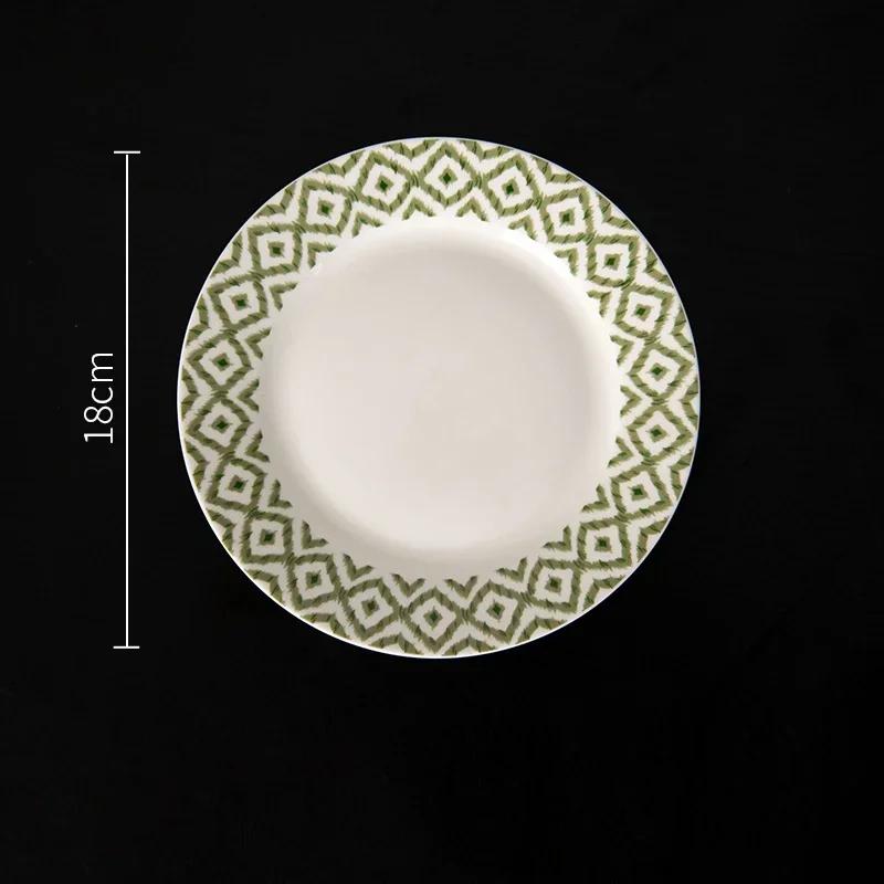 

Керамическая тарелка в современном стиле Ретро-ресторан Стейк Паста Обеденные тарелки Вкусные блюда Большие суповые миски Бытовая посуда