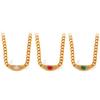 Premium Sense Inlaid Opal Necklace Retro Style Medieval Geometric Collarbone Choker Chain