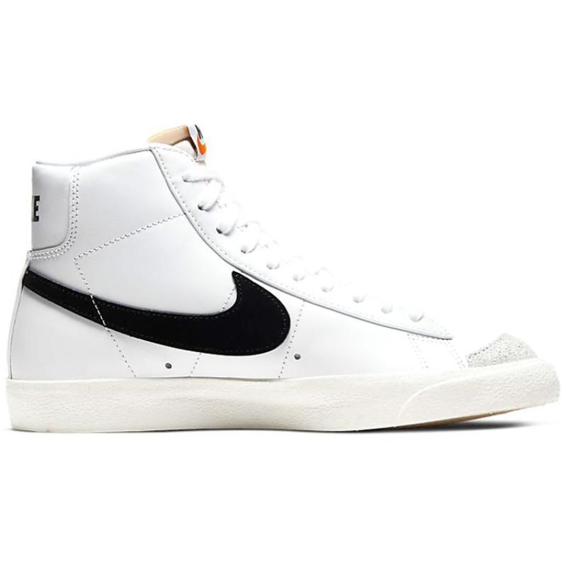 Nike Baskets pour femmes Blazer Mid 77 Vintage 'Blanc Noir' Chaussures de skateboard CZ1055-100