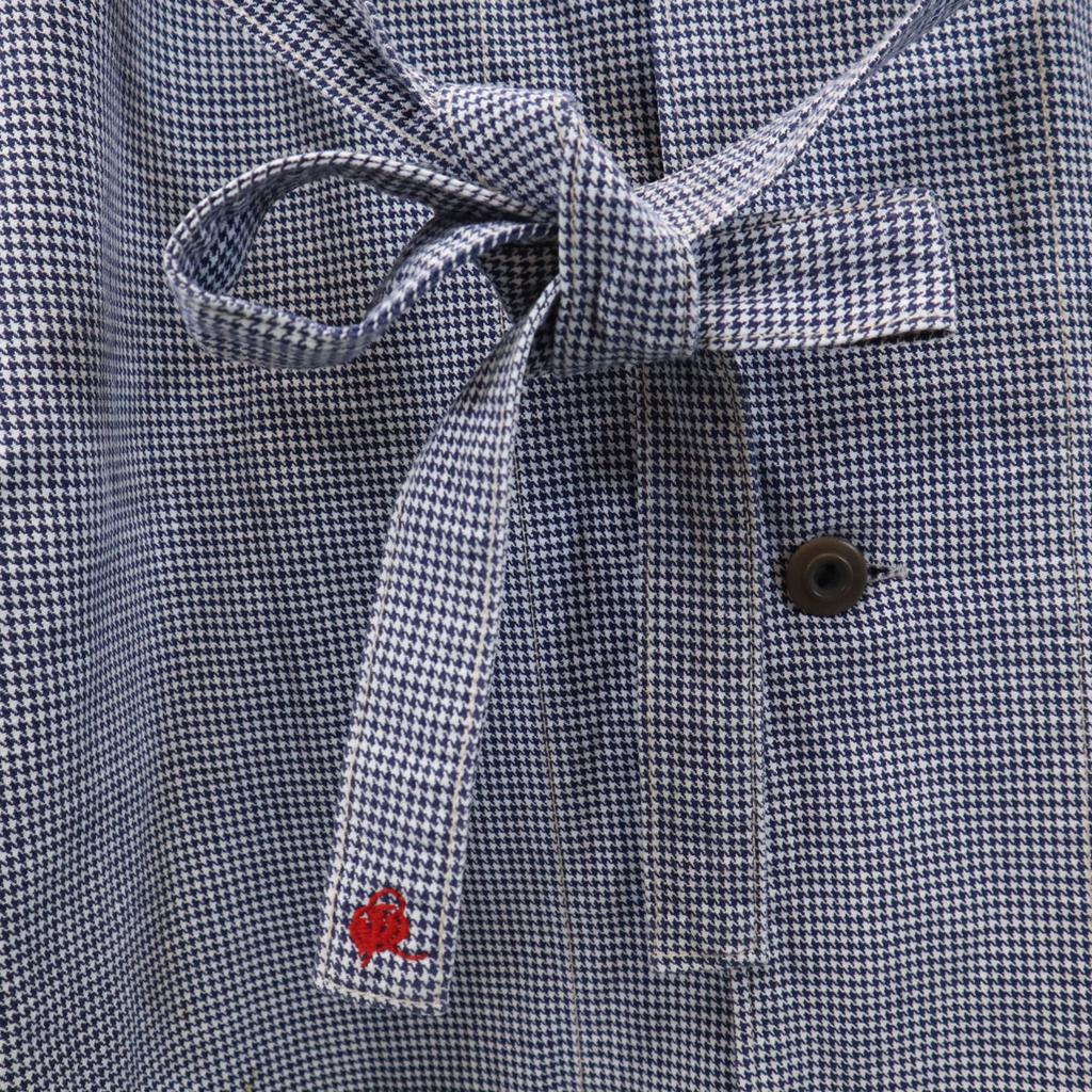 R by 45rpm feito no Japão Padrão escalonado Manga 7 minutos Vestido camisa Mulher Usado