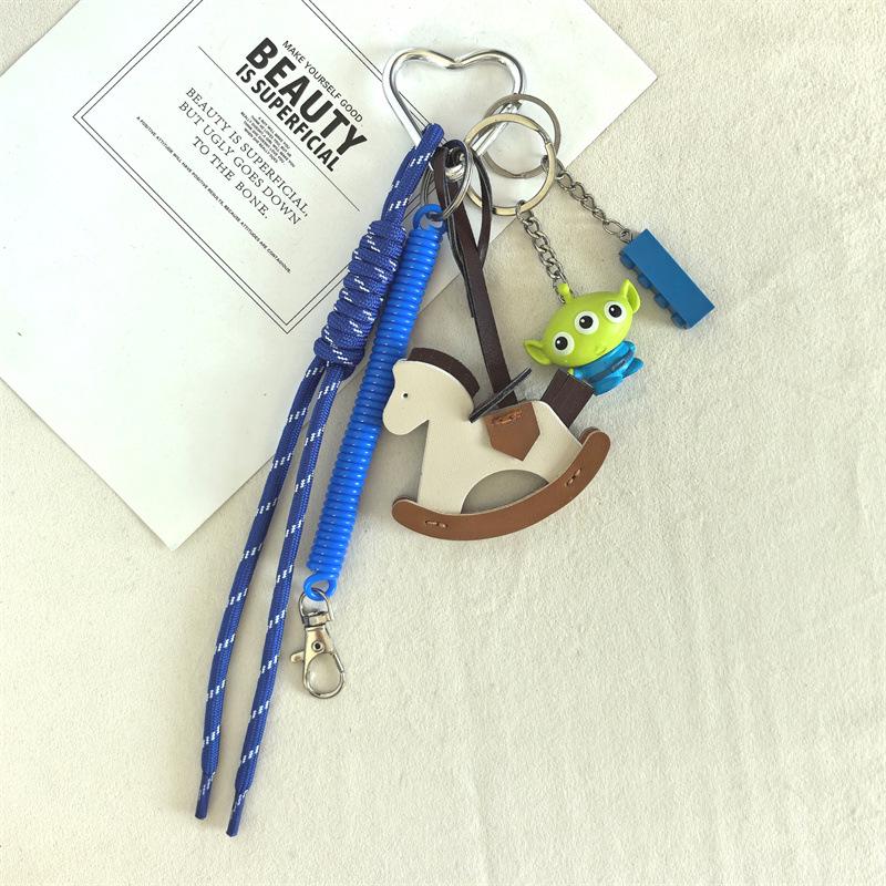 Year of the Horse Unicorn Keychain: Cute Pony Pendant Exquisite Figurine for Backpack