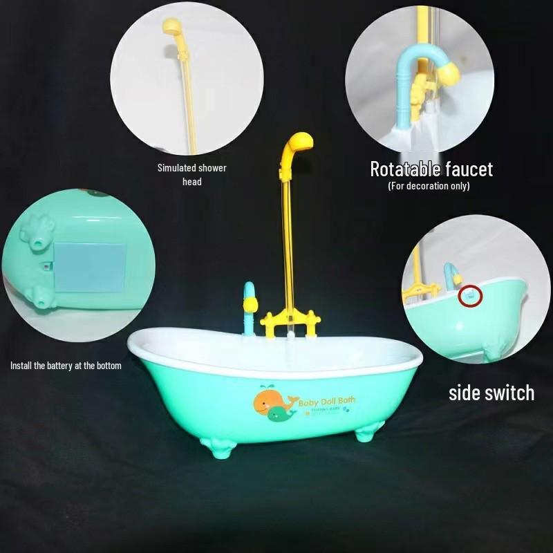 Cross-Border Baby Bath Play Set: Automatic Circulating Water Toys for Bath, Pretend Play, Pet Birds, and Parrots.