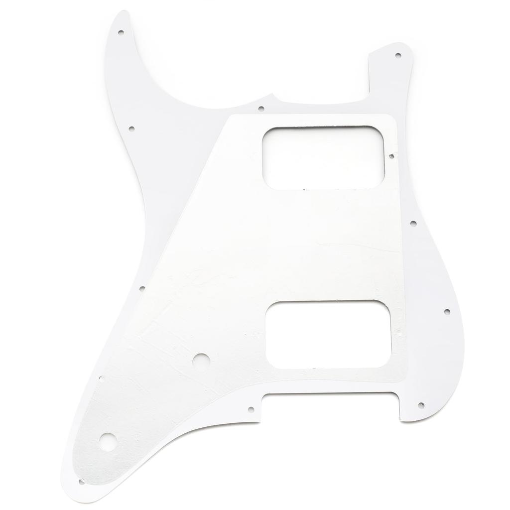 Musiclily Pro 11 Hole ST Stratocaster Pickguard HH Round Corner Coverless 2 Humbucker PU 2 Pot Hole for Fender Squier Strat Stratocaster Electric