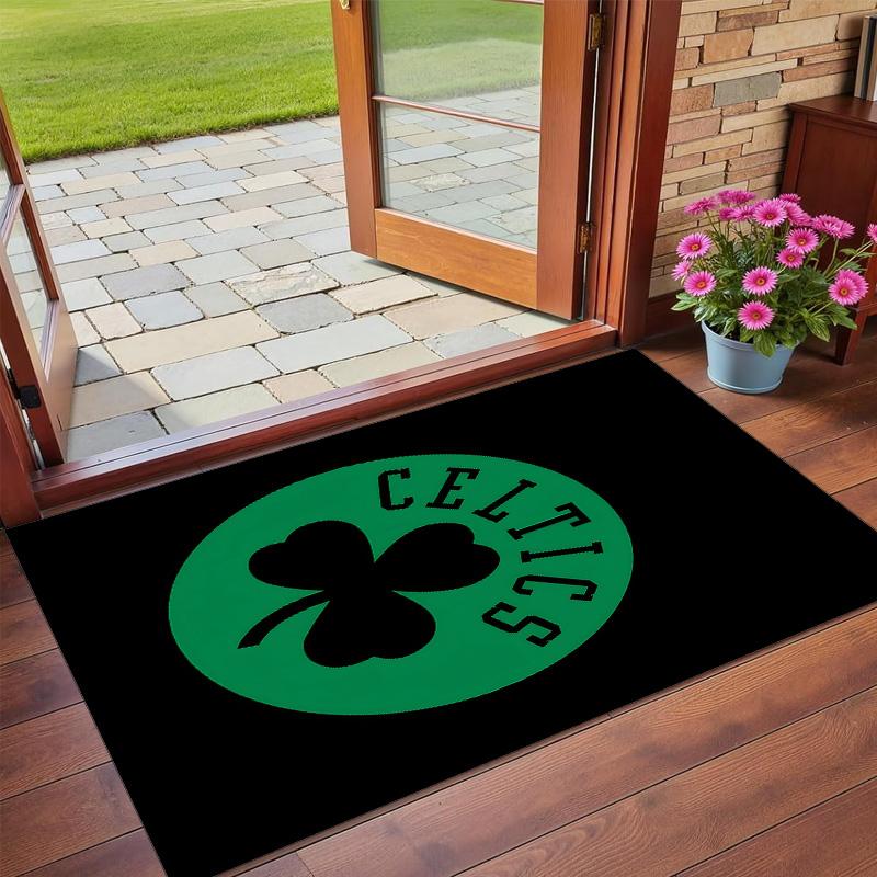 Rutschfester Kristall-Samt-Bodenläufer, Teppich im Celtic FC Design für Innenräume, Wohnzimmer, Schlafzimmer, Heimdekoration