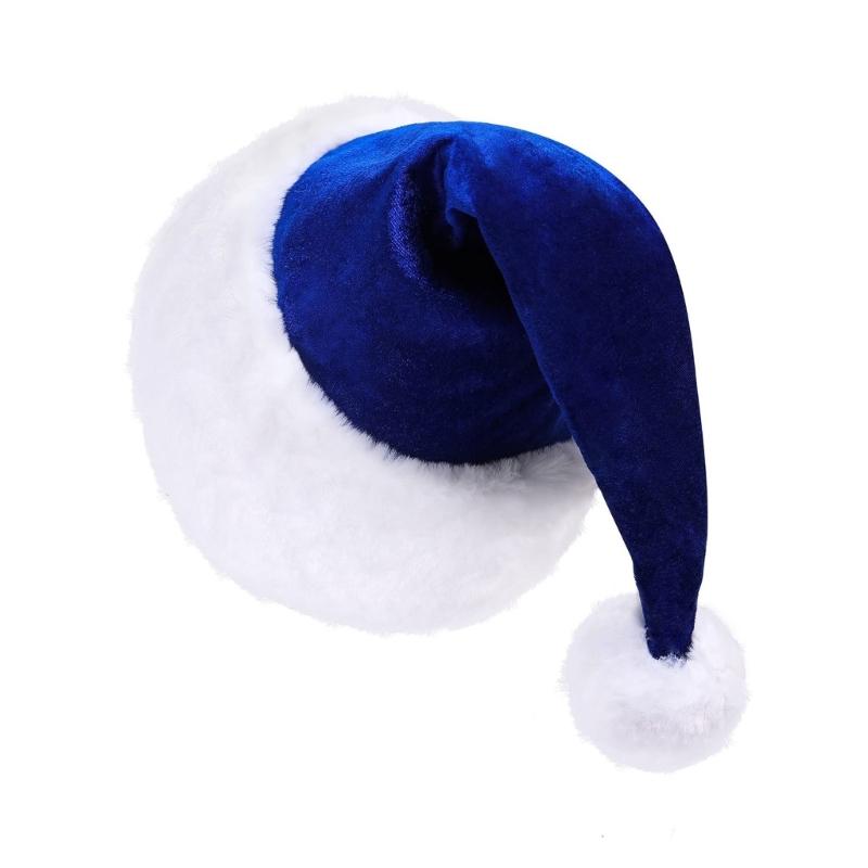 

Warm Santa Hat Thicken Plush for Holiday Comfort Liner Christmas New Year Symbol Caps with White Brim