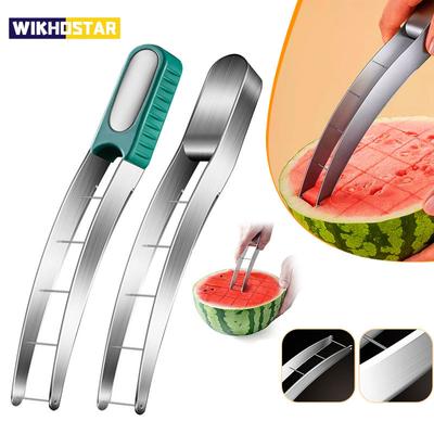 Watermelon Cutter Slicer Stainless Steel Watermelon Cube Cutter Safe Watermelon Fruit Knives Melon Cutter for Kitchen Gadget