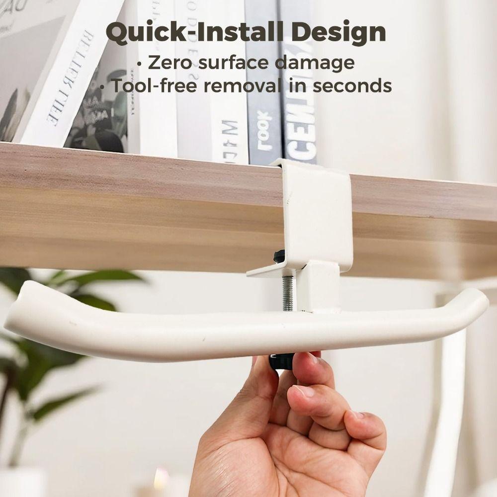 Gancho Colgante para Bolsa de Escritorio Hierro Gancho Lateral para Escritorio Gancho Universal para Mochila Escolar Escritorio de Oficina