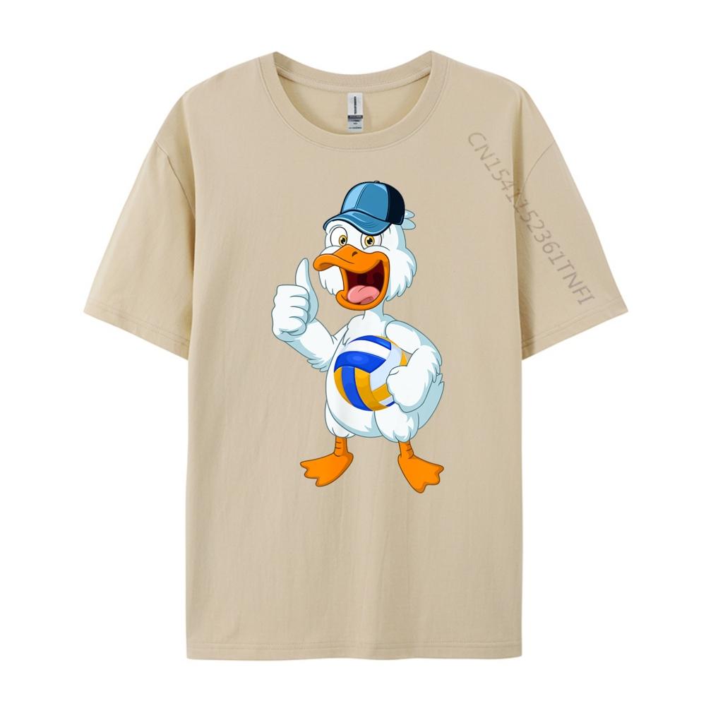 Duck Playing Volleyball Costume Volleyball Player Family Graphic T Shirts Men Man Mens Shirts Camisa Letter