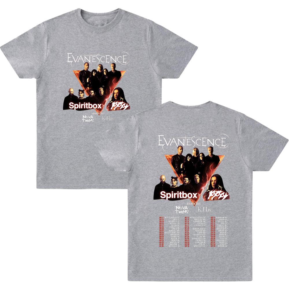 Evanescence & Spiritbox Tour T Shirt Short Sleeve Round Neck Casual Tee for Men Women Cotton High Quality Comfortable Streetwear