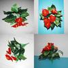 Anthurium Andraeanum Linden Fake Green Plant With Silk Flowers For Living Room Decor And Gift