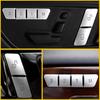 Silver Inner Door Lock Button Switch Cover Trims For Benz E Class W212 2010-2015