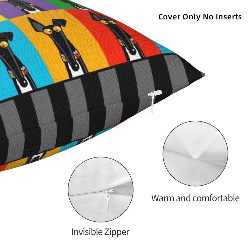 Greyhound Semaphore Nordic Throw Pillow Cover Decoration Whippet Sighthound Dog Car Cushion