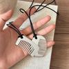 Lats Personality Temperament Comb Pendant Necklace For Women 2024 Trend New Delicate Fashion Jewelry