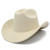 Fashion European and American style jazz hat, men and women couple soft tweed, western cowboy hat, simple light board casual plain top hat
