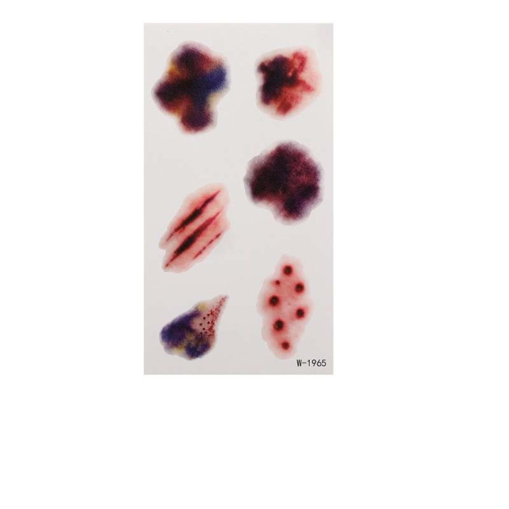 Zombie Cosplay Halloween Tattoo Stickers Bloody Makeup Body Art Scar Decals  Photo Props