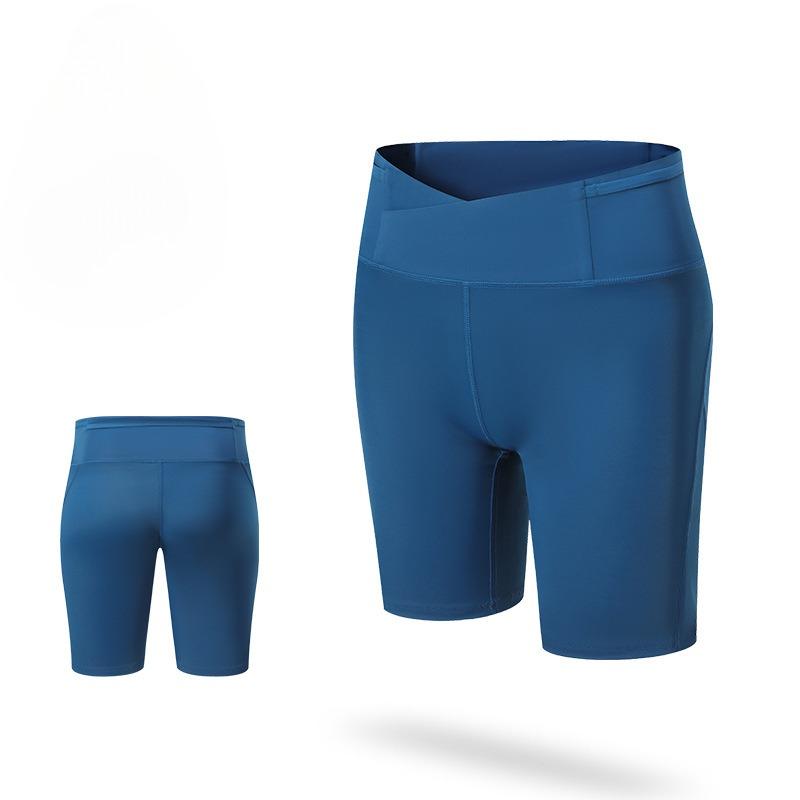 Spring and Autumn New Women's High Elastic High Waist Five-point Pants Outdoor Marathon Cross-country Running Pants Yoga Pants