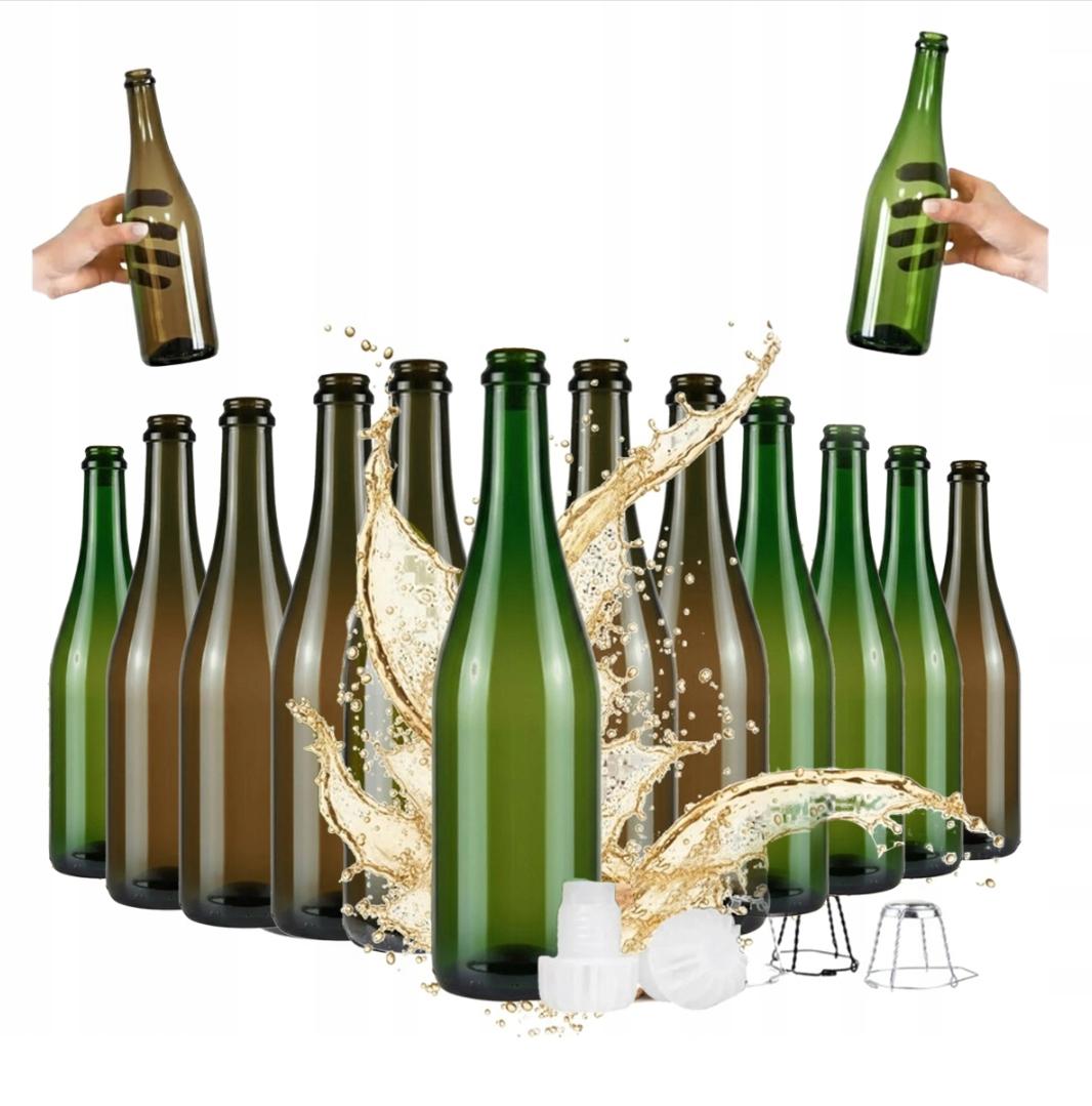 30x Glass Bottle for Champagne, Cider