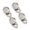 10pcs Stainless Steel Ear Clips Earrings Gold Color Blank Base Glass Cabochons Tray Cameo Base for Earrings Jewelry Making DIY